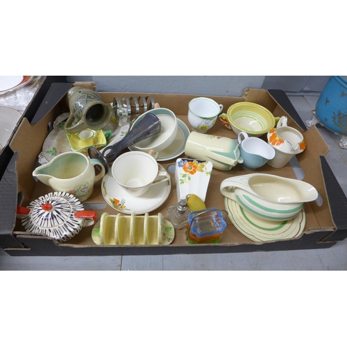 1115 - A collection of Art Deco china, etc., and a collection of glassware **PLEASE NOTE THIS LOT IS NOT EL... 