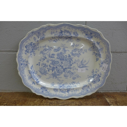 1127 - A blue and white plate