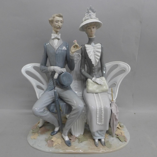 611 - A large Lladro figure, Fall Leaves, a/f, 31cm