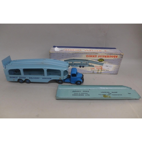 627 - A Dinky Toys 982 Pullmore Car Transporter, boxed with loading ramp