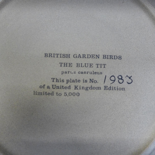 681 - Three items of Carlton Ware and two Poole limited edition British Garden Birds plates