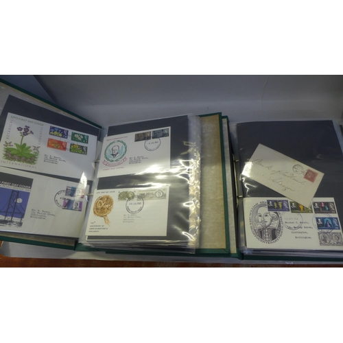 696 - Two albums of stamp first day covers, including 25th Anniversary of The Battle of Britain, 1966 Worl... 