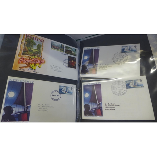 696 - Two albums of stamp first day covers, including 25th Anniversary of The Battle of Britain, 1966 Worl... 