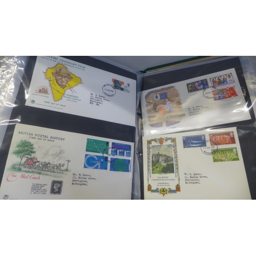 696 - Two albums of stamp first day covers, including 25th Anniversary of The Battle of Britain, 1966 Worl... 