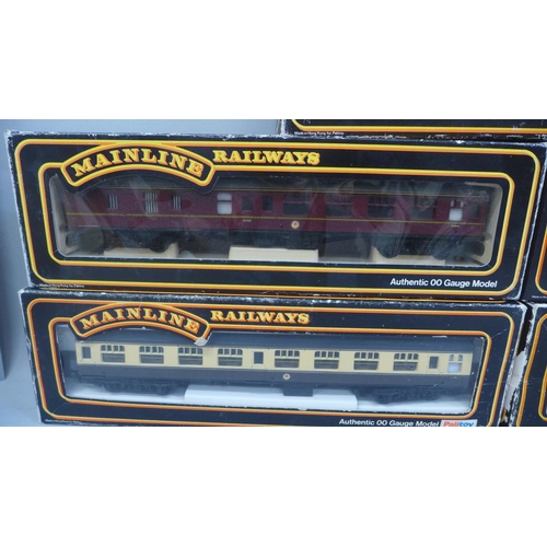 712 - Five Mainline 00 gauge model railway carriages, boxed