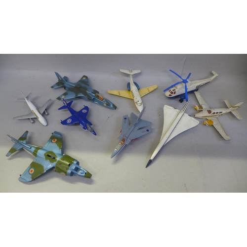 734 - Dinky Toys and other die-cast model aircraft