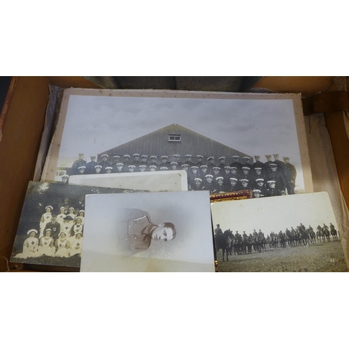 748 - Military related postcards, a Suffolk Yeomanry 1911 photograph and other military photographs