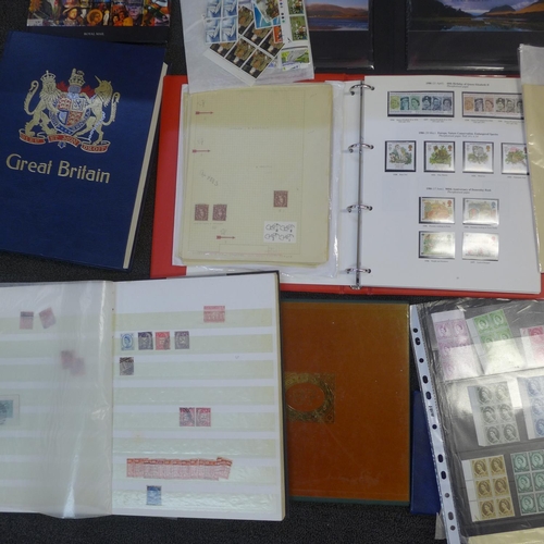 756 - Stamps; box of GB stamps, covers, etc., includes over £40 face value decimal mint