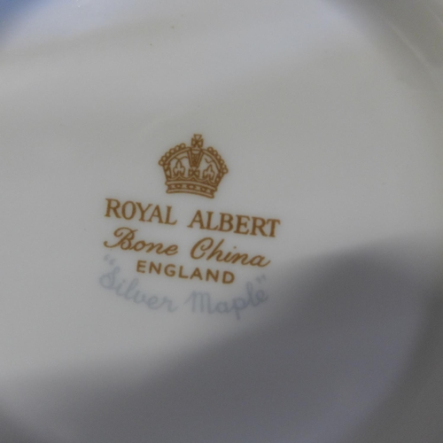 777 - A Royal Albert Silver Maple six setting tea set