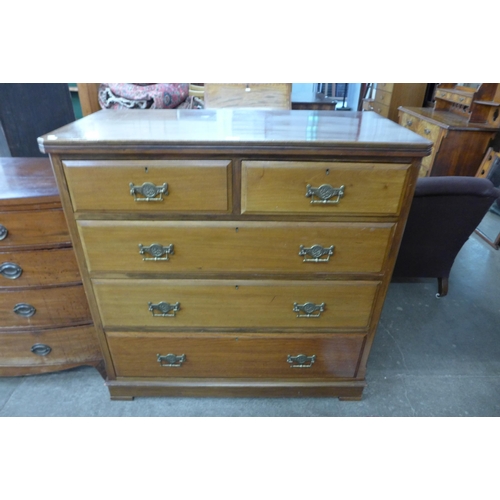 130 - A Victorian walnut chest of drawers