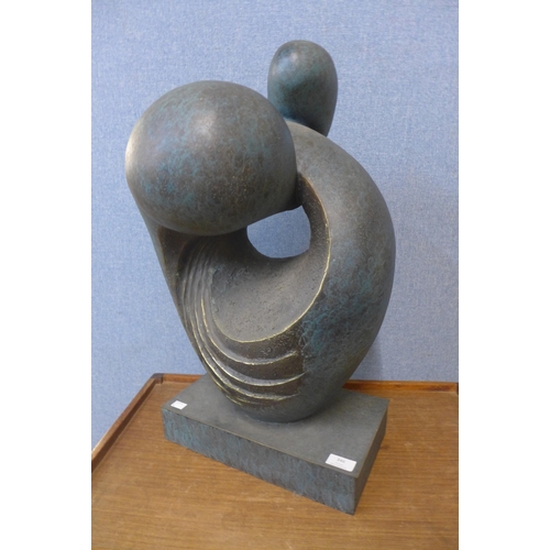 346 - A large Surrealist style bronze sculpture