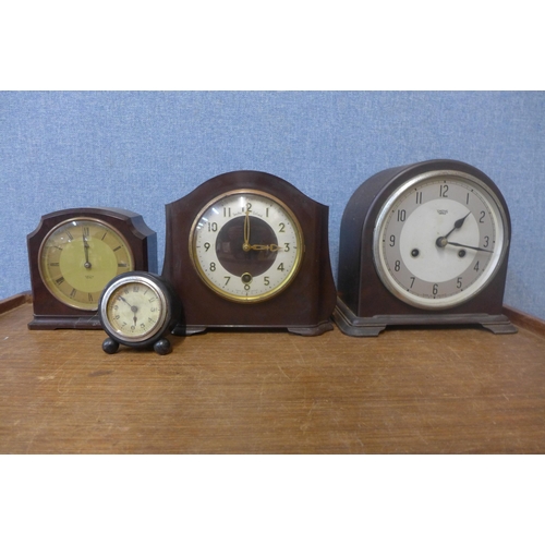 362 - Four vintage Bakelite clocks