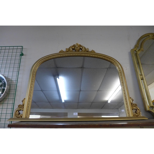 382 - A gilt framed overmantel mirror