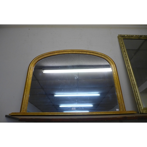 392 - A gilt framed overmantel mirror