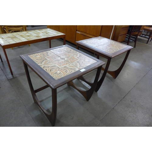 54 - A pair of G-Plan Fresco teak and tiled top occasional tables