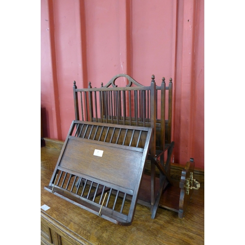 8 - A Victorian oak music stand, Rd at The Patent Office, Designs Branch, No. 130280