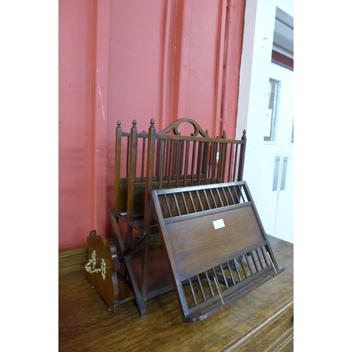 8 - A Victorian oak music stand, Rd at The Patent Office, Designs Branch, No. 130280