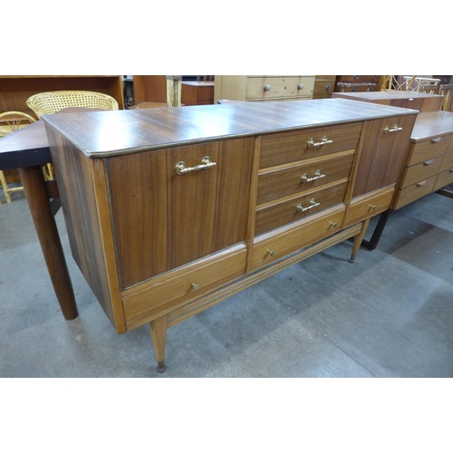 80 - A walnut and afromosia sideboard