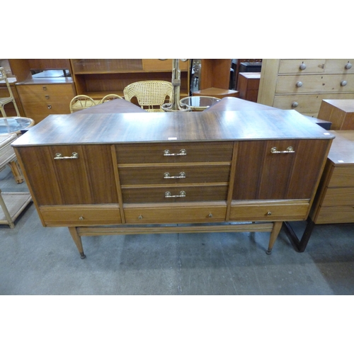 80 - A walnut and afromosia sideboard