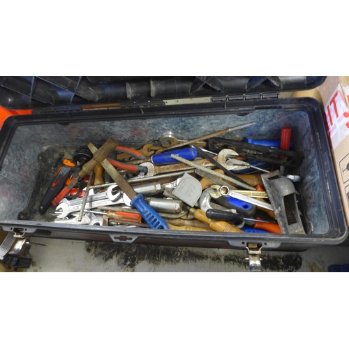 2058 - 2 Toolboxes with qty. of hand tools inc. sockets & spanners, etc.