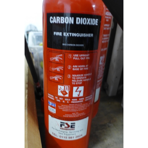 2103 - 2 Fire extinguishers - foam & CO2