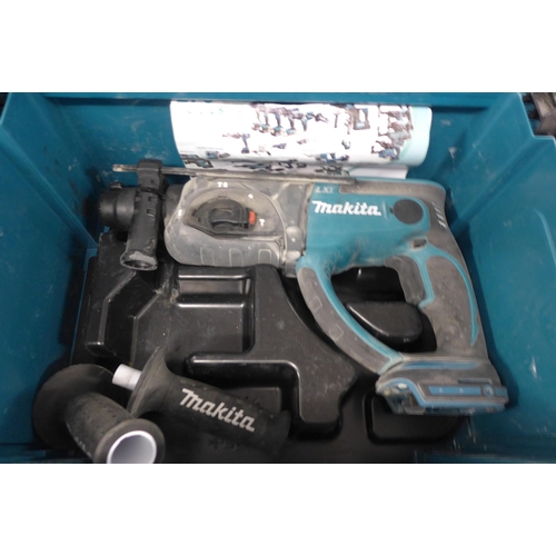 2140 - Makita (DHR202RFIJ) SDS hammer drill in case - no charger or battery - W