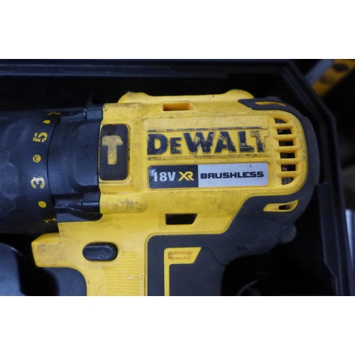 2141 - DeWalt (DCD778) 18v hammer drill with battery & charger in case - W