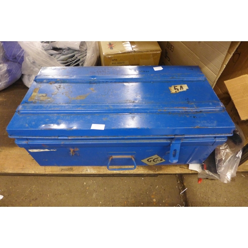 2202 - Metal tool box with contents