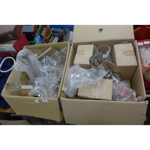 2227 - 2x Ceiling light & 3 wall lights - boxed