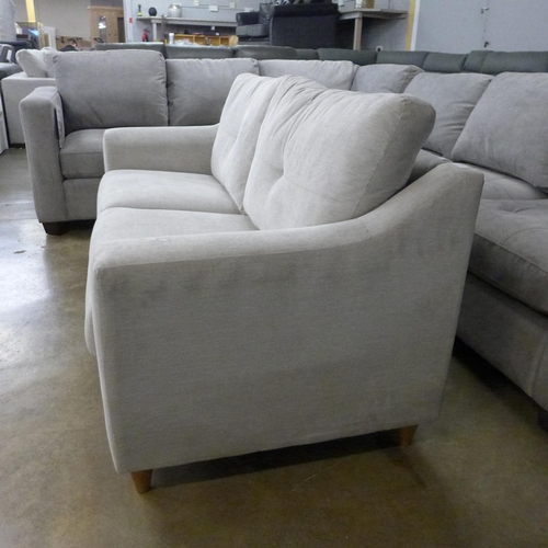 1502 - A dove grey fabric two seater sofa