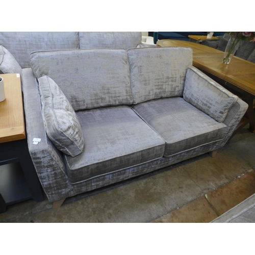 1514 - An Arighi Bianchi Dolce Titanium velvet two seater sofa RRP £1,105