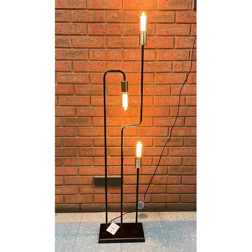 1569 - A floor standing triple filament bulb lamp, H 129cms (2747360)   #