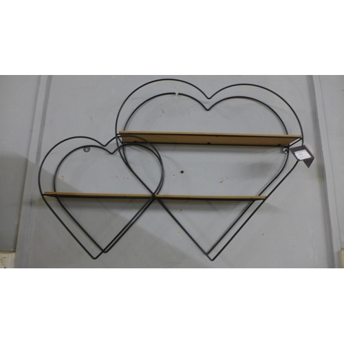 1422 - A double heart shelf unit (SY002832)   #