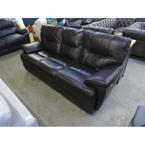 1676 - Tomlin leather power reclining three seater sofa, Original RRP £708.33 + vat(4082-7)* This lot is su... 