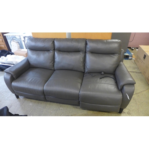 1590 - Barrett 3 Seater Leather Power Reclining Sofa - missing arm bolt/bolts, original RRP £1333.33 + VAT ... 