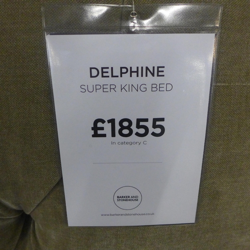 1618 - A Delphine superking button back bedframe RRP £1855