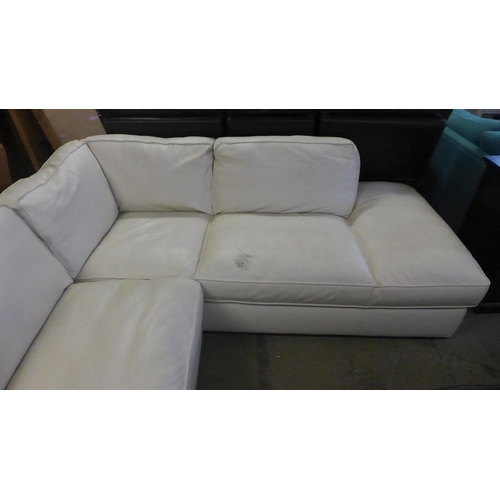 1718 - Natuzzi cream two piece sectional leather sofa, original RRP £1999.91 + VAT (4082-6) * This lot is s... 