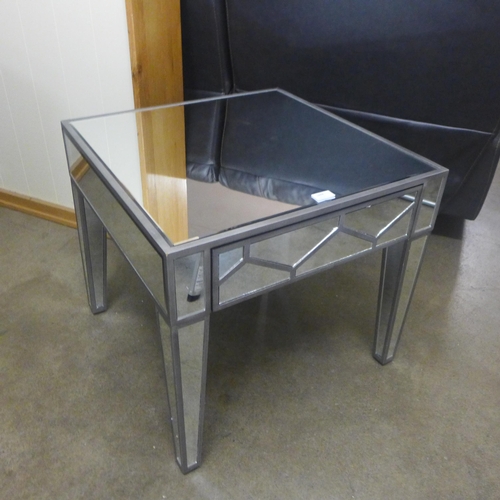 1446 - A mirrored side table with single drawer (marked) * This lot is subject to VAT