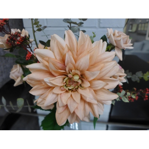 1447 - A mixed dahlia display in a glass vase (51254017)   #