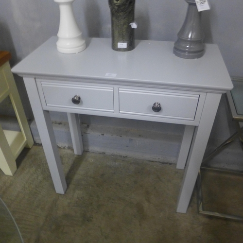 1452 - A grey painted console table - cracked frame * This lot is subject to VAT