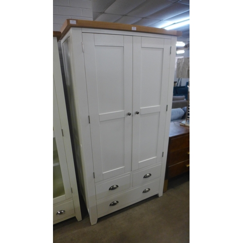 1462 - A Hampshire white painted and oak large larder unit  (warped door)*This Lot is Subject to VAT*