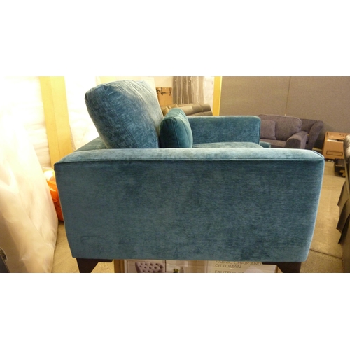 1466 - An Alice Blue Velvet loveseat