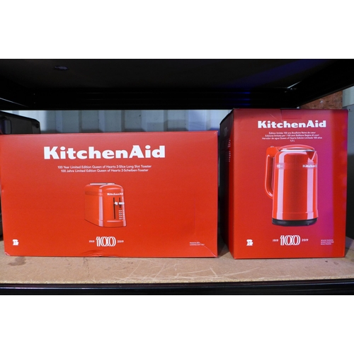 3001 - KitchenAid Queen of Hearts, Kettle and Toaster   (244-404,405)  * This Lot Is Subject To Vat