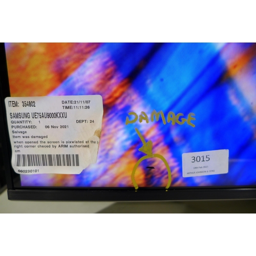 3015 - Samsung Crystal UHD 75