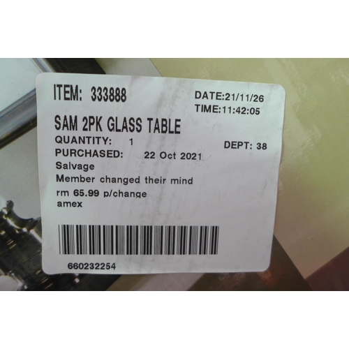 3065 - Sam 2Pk Glass Table  Lamp   (244-267)  * This Lot Is Subject To Vat