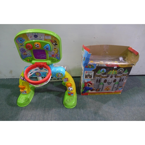 3072 - Vtech 3In1 Sports Centre And Bowser Castle Playset (244-377,401)  * This Lot Is Subject To Vat