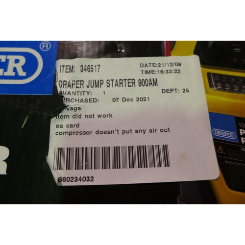 3073 - Draper 12v Jump Starter 900Am(244-371)  * This Lot Is Subject To Vat