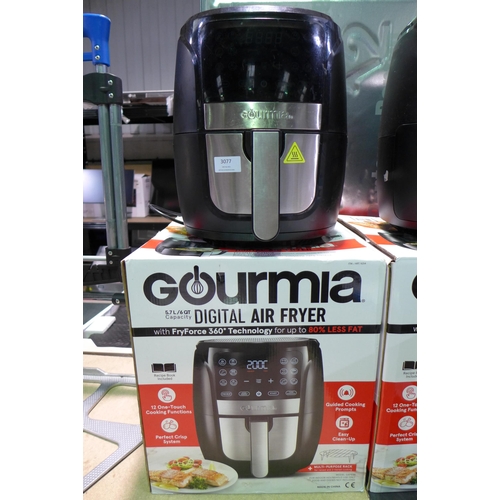 3077 - Gourmia Air Fryer  (244-356)  * This Lot Is Subject To Vat