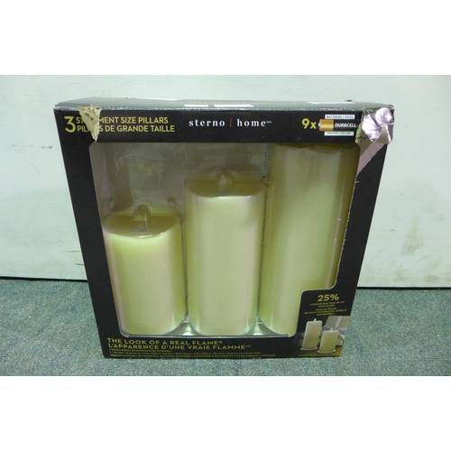 3080 - 3pc Led Candle Set (244-375)  * This Lot Is Subject To Vat