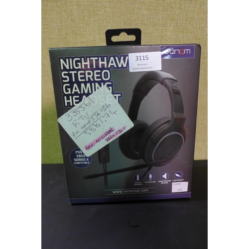 3115 - Nighthawk stereo gaming headset (244-316) * This lot is subject to vat